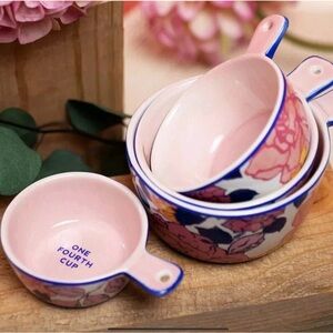 M.E. HAPPY HOME x MARGOT ELENA Set of 4 Nested Ceramic Measuring Cups